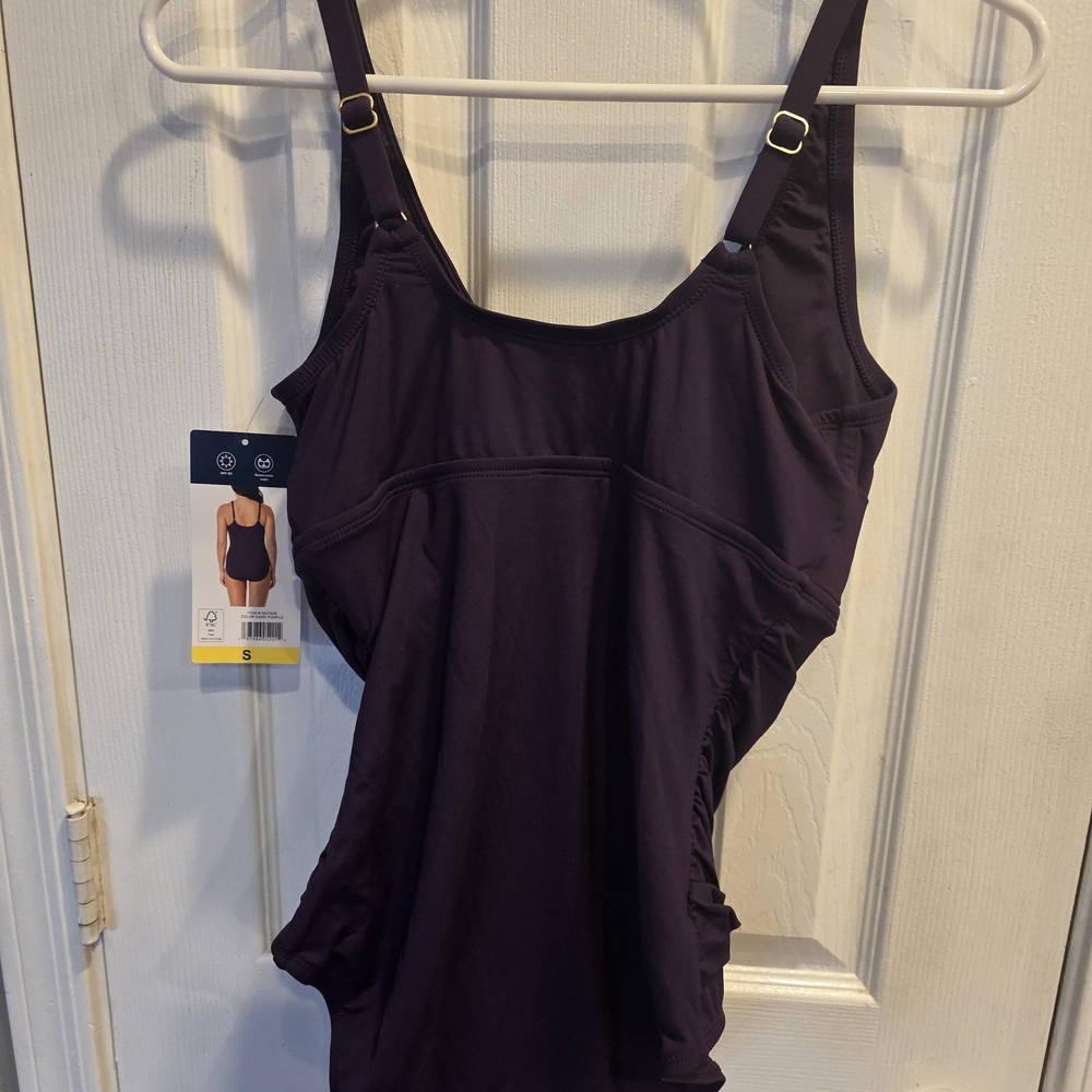 Lands' End Deep Purple Swimsuit - Picture 5 of 8